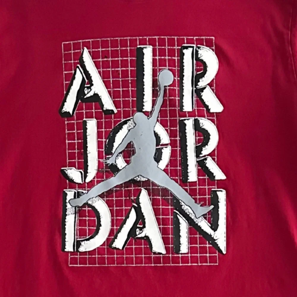 Jordan 4 Bred T-Shirt Jumpman Stack Flight Graphic Red Mens 2XL XXL FN5978-687